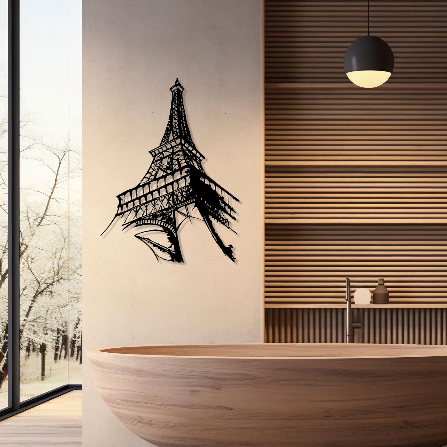 Paris Eiffel Tower Metal Wall Art, Christmas Gift, Unique Birthday Gift, Modern Metal Wall Home Decor, Valentine's Day gift, Free Shipping