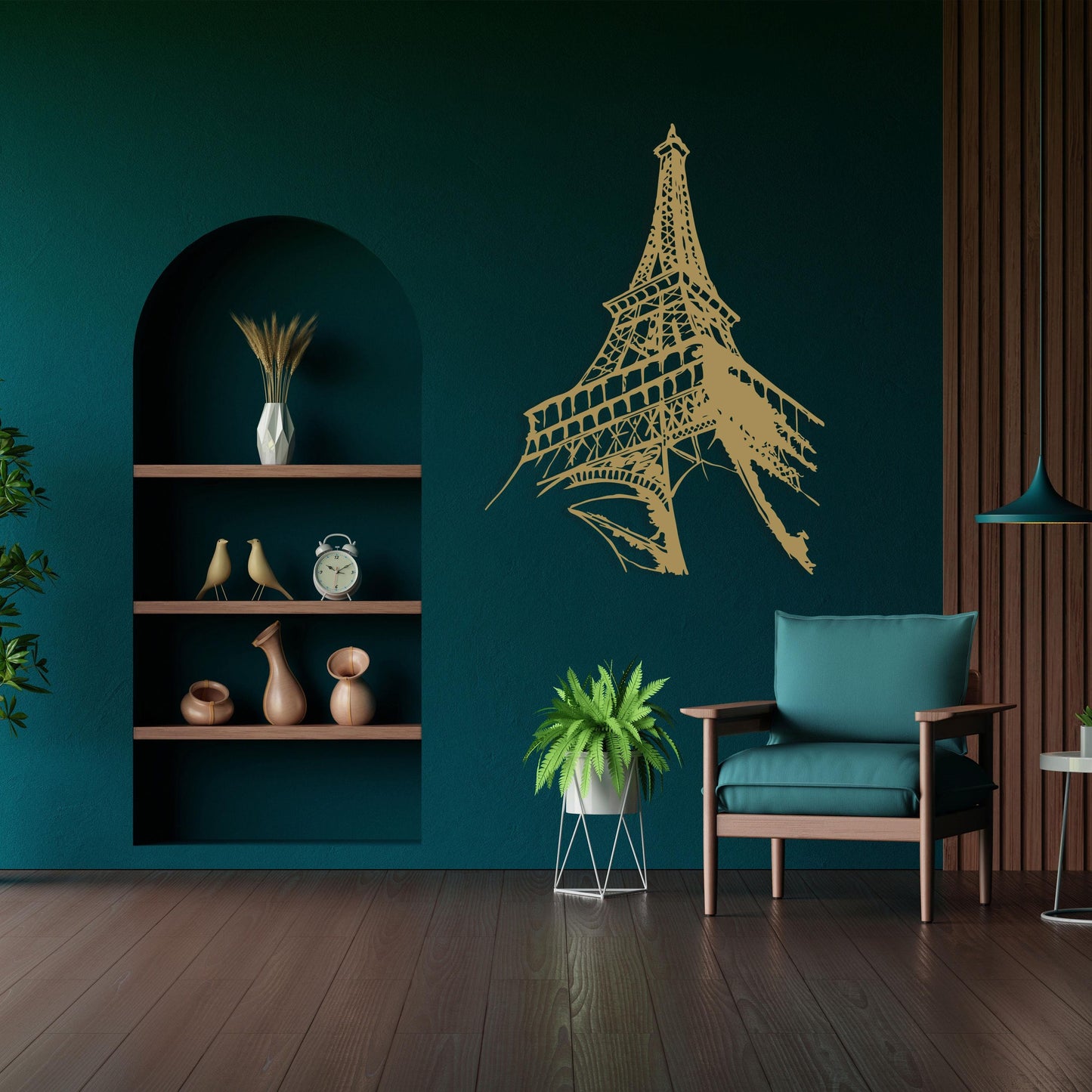 Paris Eiffel Tower Metal Wall Art, Christmas Gift, Unique Birthday Gift, Modern Metal Wall Home Decor, Valentine's Day gift, Free Shipping