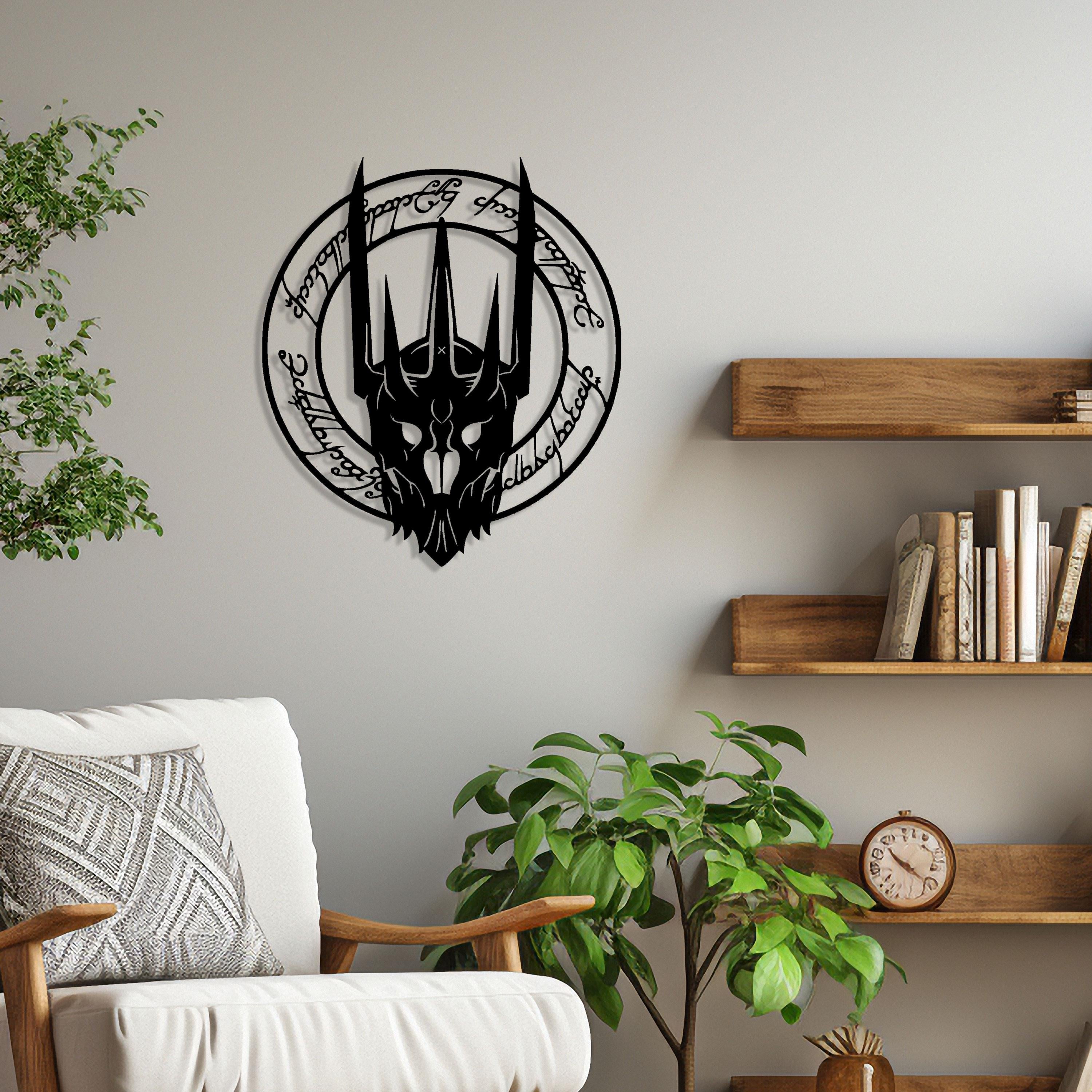 Sauron Metal Wall Art - Lord of the Rings Movie Decor - Iconic Birthday Gift