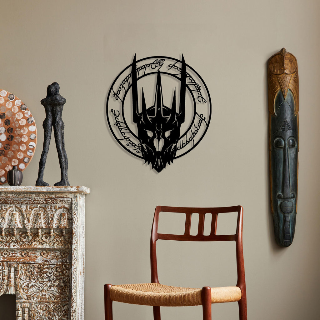 Sauron Metal Wall Art - Lord of the Rings Movie Decor - Iconic Birthday Gift