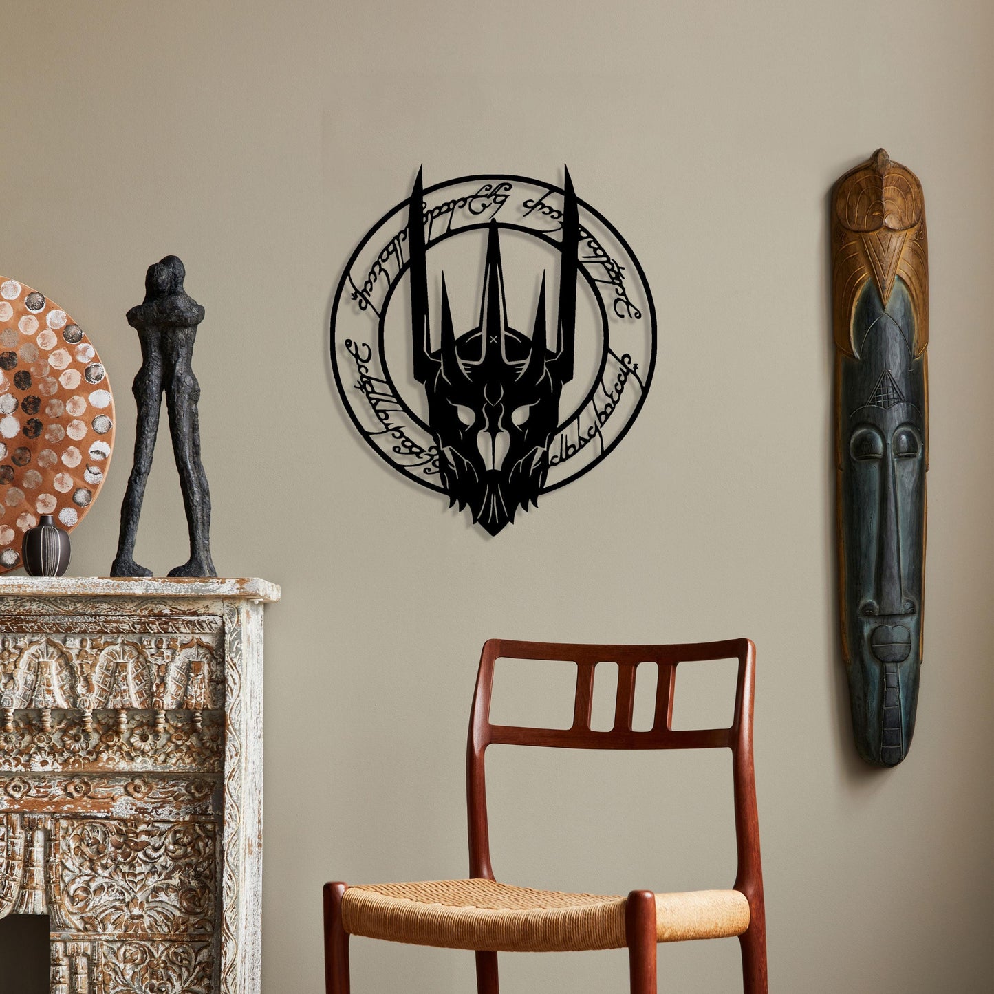 Lord Of The Rings Sauron Metal Wall Art, Movie Room Mteal Wall Decor, LoTR Fans Unique Birthday Gift, Iconic Wall Art, Valentine's Day gift