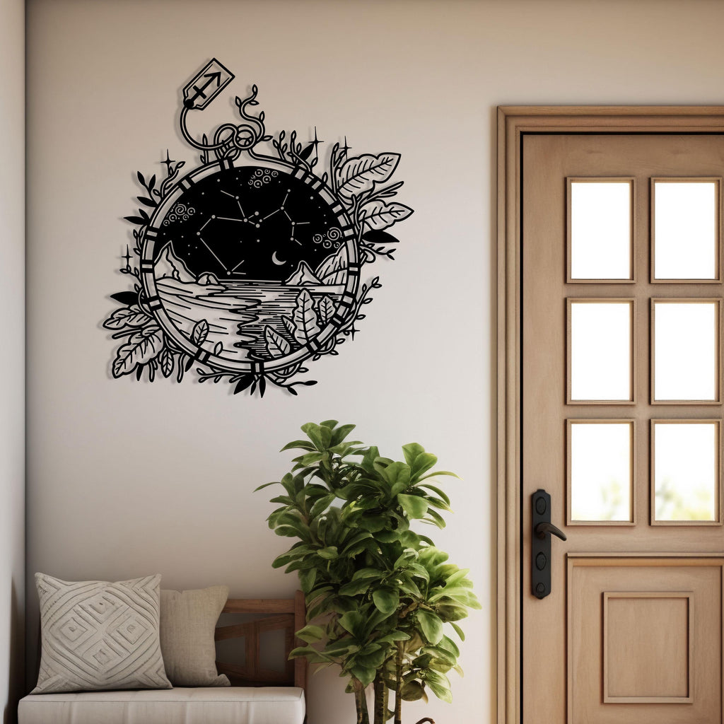 Sagittarius Constellation Metal Wall Art - Nature-Inspired Celestial Decor - Unique Birthday Gift