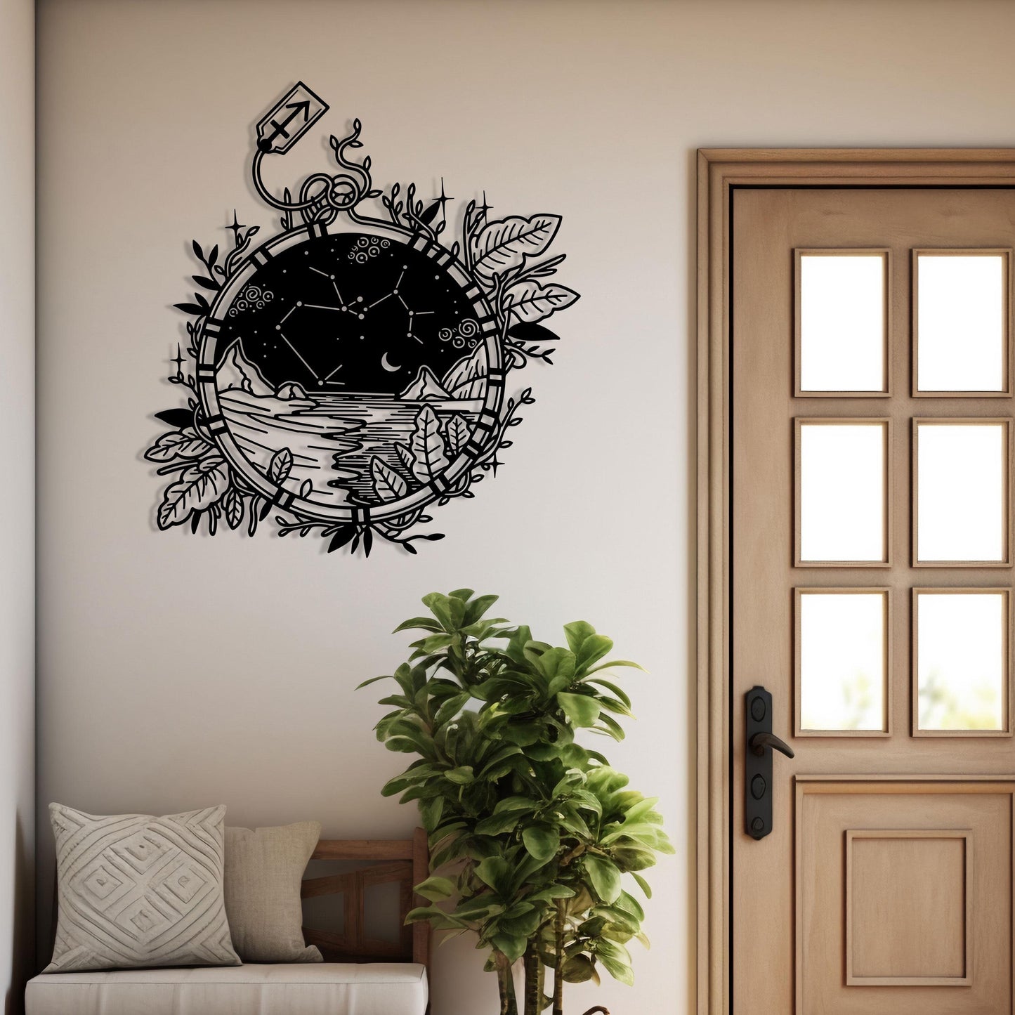 Galaxy Metal Wall Art, Unique Sagittarius Constellation Design, Nature-Inspired Wall Decor, Valentine's Day gift, Unique Birthday Gift