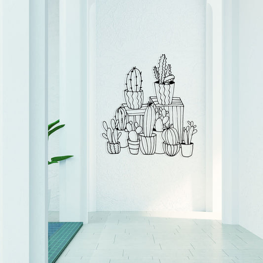 Cactus Metal Wall Art, Garden Metal Wall Decor, House Entry Wall Art, Cactus Metal Wall Art, Unique Birthday Gift, Valentine's Day Gift