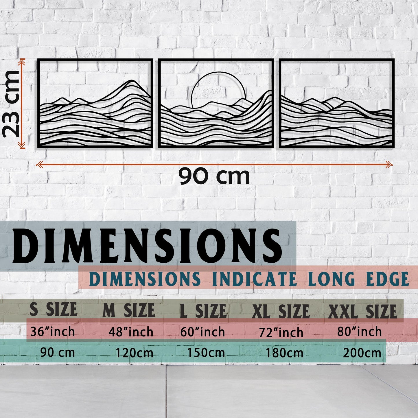 3 Set Mountain Metal Wall Art, Mountain Metal Wall Home Decor, Livingroom Metal Wall Art, Unique Birthday Gift, Best Gift, Christmas Gift
