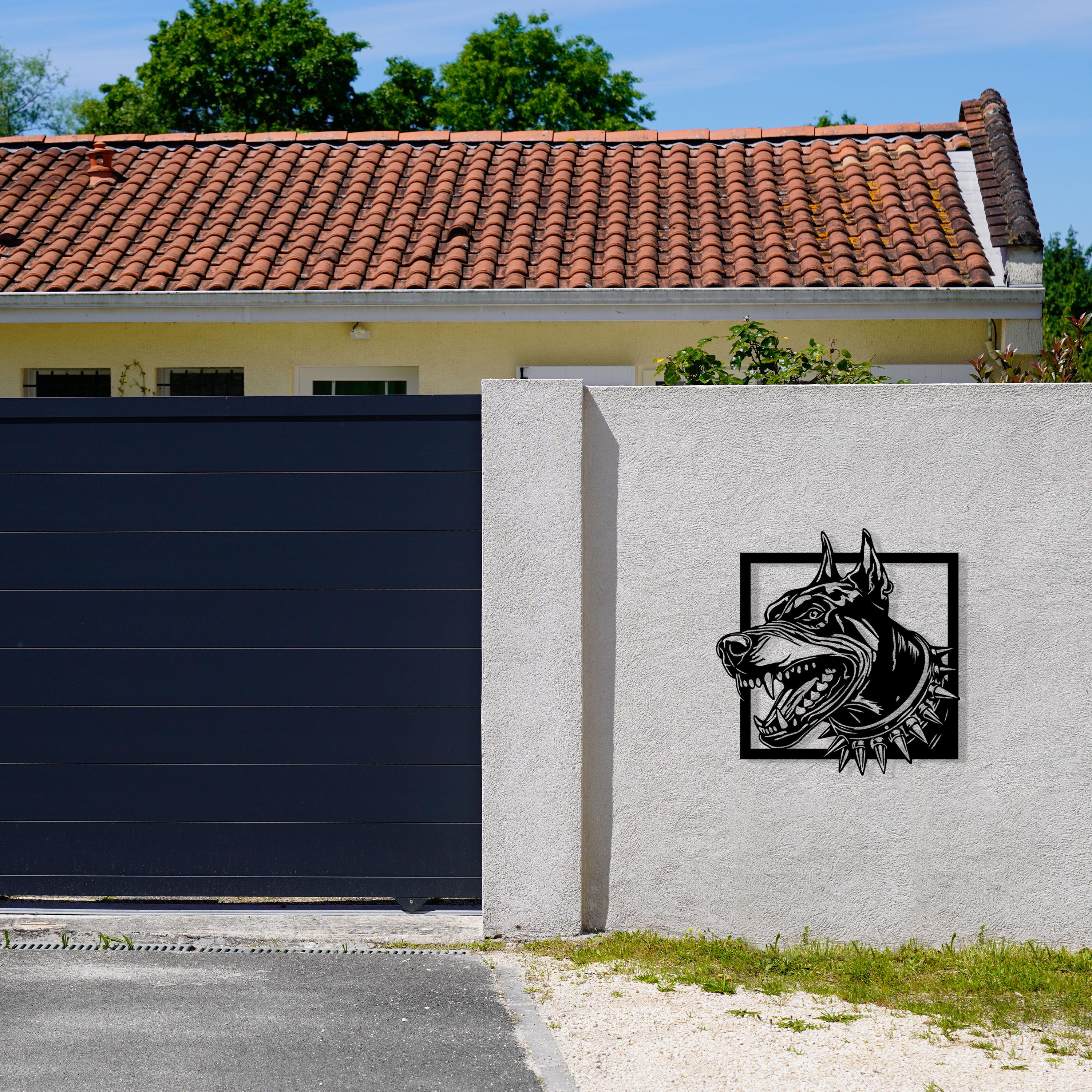 Angry Dog Metal Wall Art, Dog House Metal Wall Art, Dog Lovers Gift, Unique Birthday Gift, Iconic Metal Wall Art, Valentine's Day gift