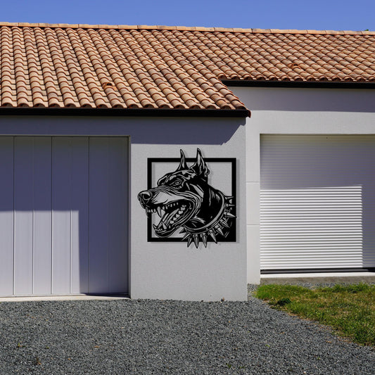 Angry Dog Metal Wall Art, Dog House Metal Wall Art, Dog Lovers Gift, Unique Birthday Gift, Iconic Metal Wall Art, Valentine's Day gift