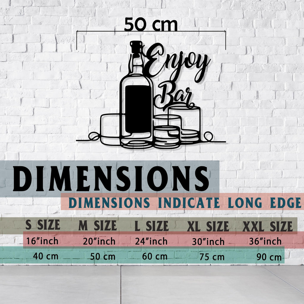 Personalized Metal Bar Name Sign, Custom Metal Home Bar Wall Art, Home Garden Pub Bar Decor, Unique Family Gift, Valentine's Day gift