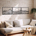 Mountain Metal Wall Art - Modern Nature Home Decor - Unique Birthday Gift