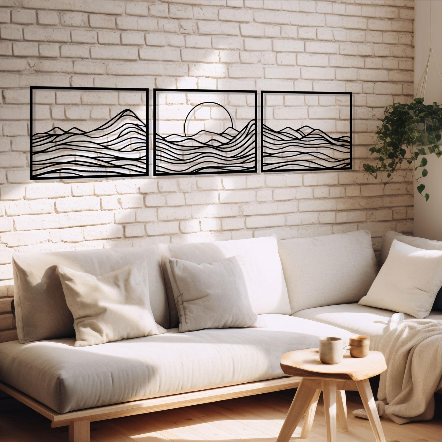 3 Set Mountain Metal Wall Art, Mountain Metal Wall Home Decor, Livingroom Metal Wall Art, Unique Birthday Gift, Best Gift, Christmas Gift