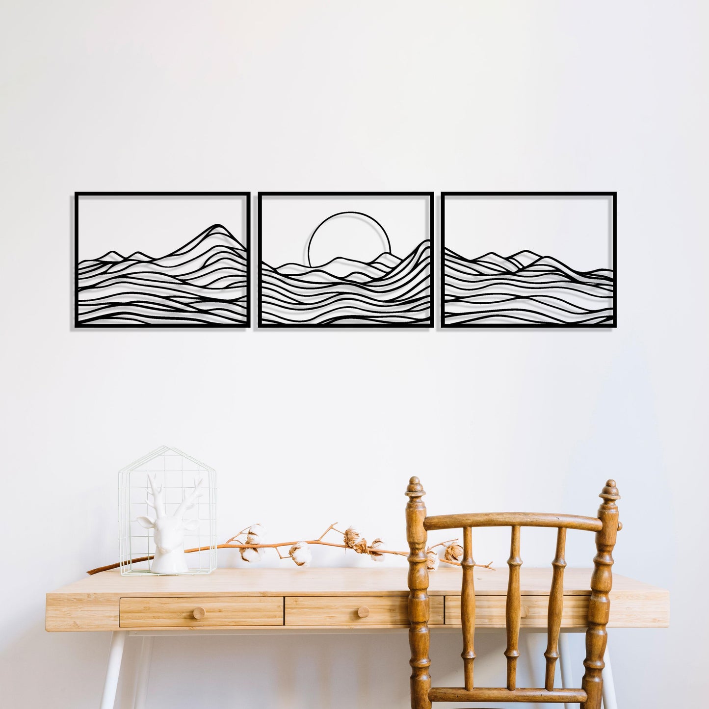 3 Set Mountain Metal Wall Art, Mountain Metal Wall Home Decor, Livingroom Metal Wall Art, Unique Birthday Gift, Best Gift, Christmas Gift