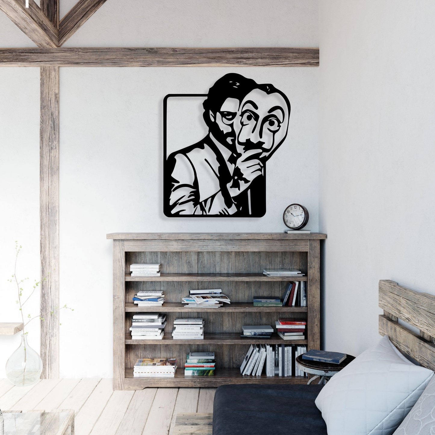 Casa de papel Professor Metal Wall Art, Iconic Metal Wall Decor, Unique Birthday Gift, Casa de Papal Fans Gift, Gift for Her, Christmas Glft