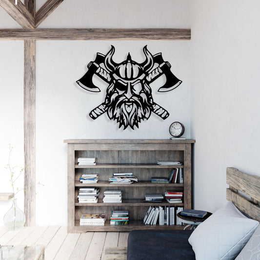 Viking Metal Wall Art, Iconic Metal Wall Decor, Unique Birthday Gift, Bedroom Wall Decor, Viking Fans Gift, Gift for Her, Christmas Glft