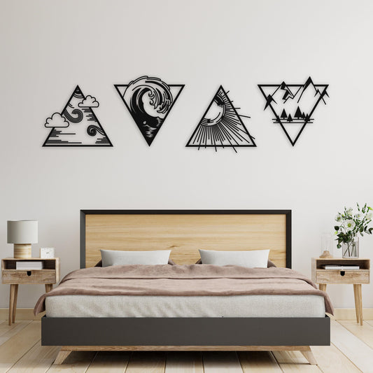 Four Season Metal Wall Art, Yoga Room Wall Art, Massage Room Wall Decor, summer girl spring autumn, 4 Season Wall Metal Decor, Gift For Her