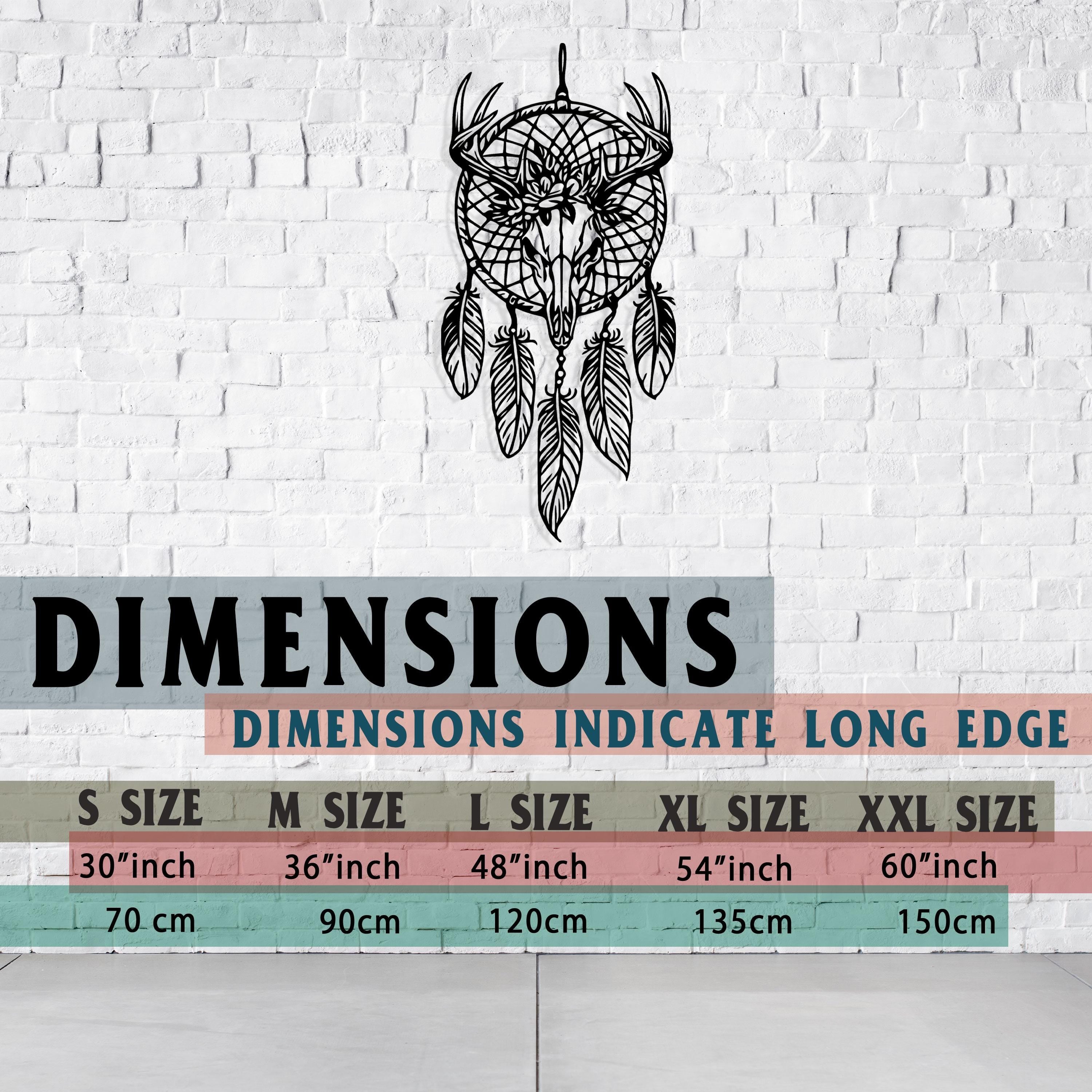 Gloomy Dreamcatcher Metal Wall Art - Deer Skull Boho Decor - Unique Birthday Gift