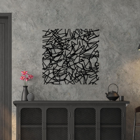 Modern Metal Line Wall Art, Minimalist Metal Line Art, Unique Birthday Gift, Office Entry Metal Wall Art, Bestseller Gift,  Christmas Gift