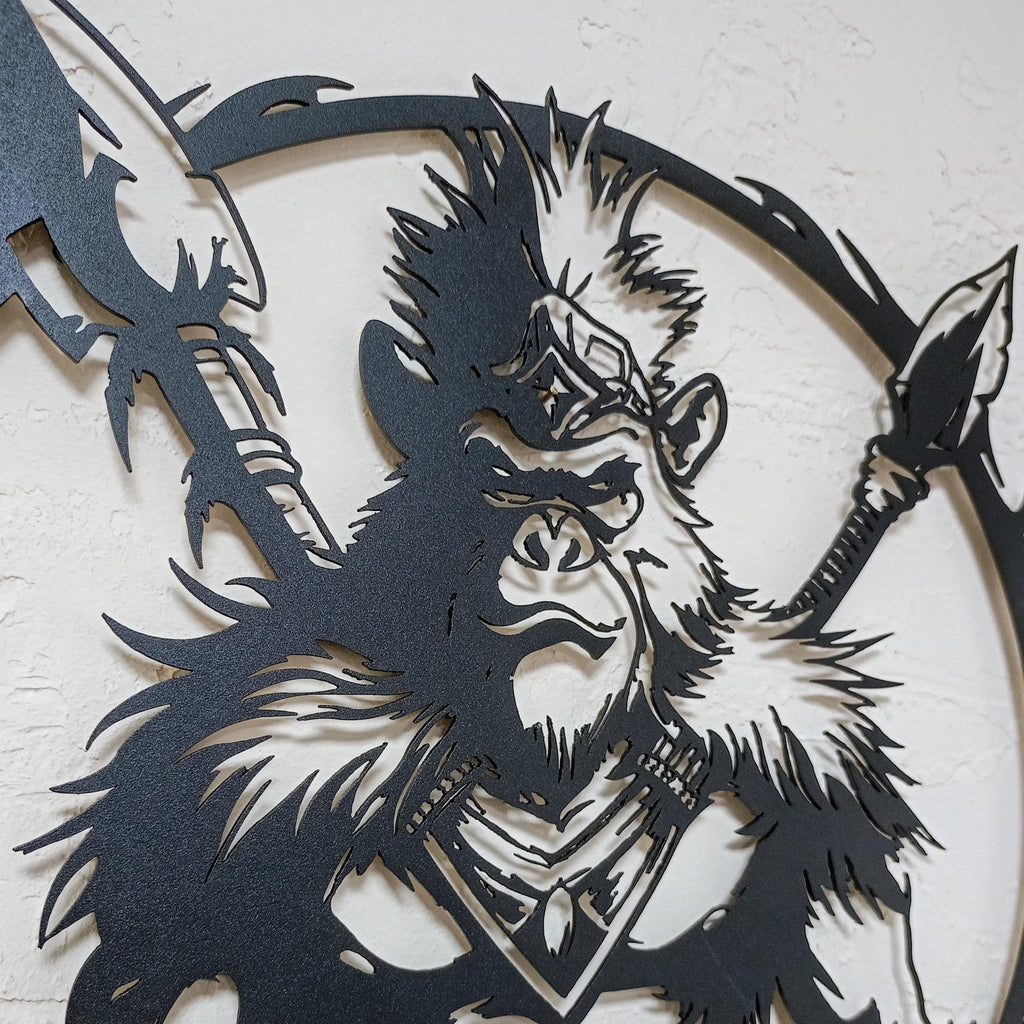 Monkey King Metal Wall Art - Fierce Modern Decor - Iconic Metal Item