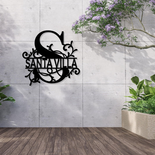 Personalized Metal Sign, Custom Metal Sign, Office Entry Wall Art, Villa Name Sign, Unique Family Gift, Best Gift, Valentine's Day gift