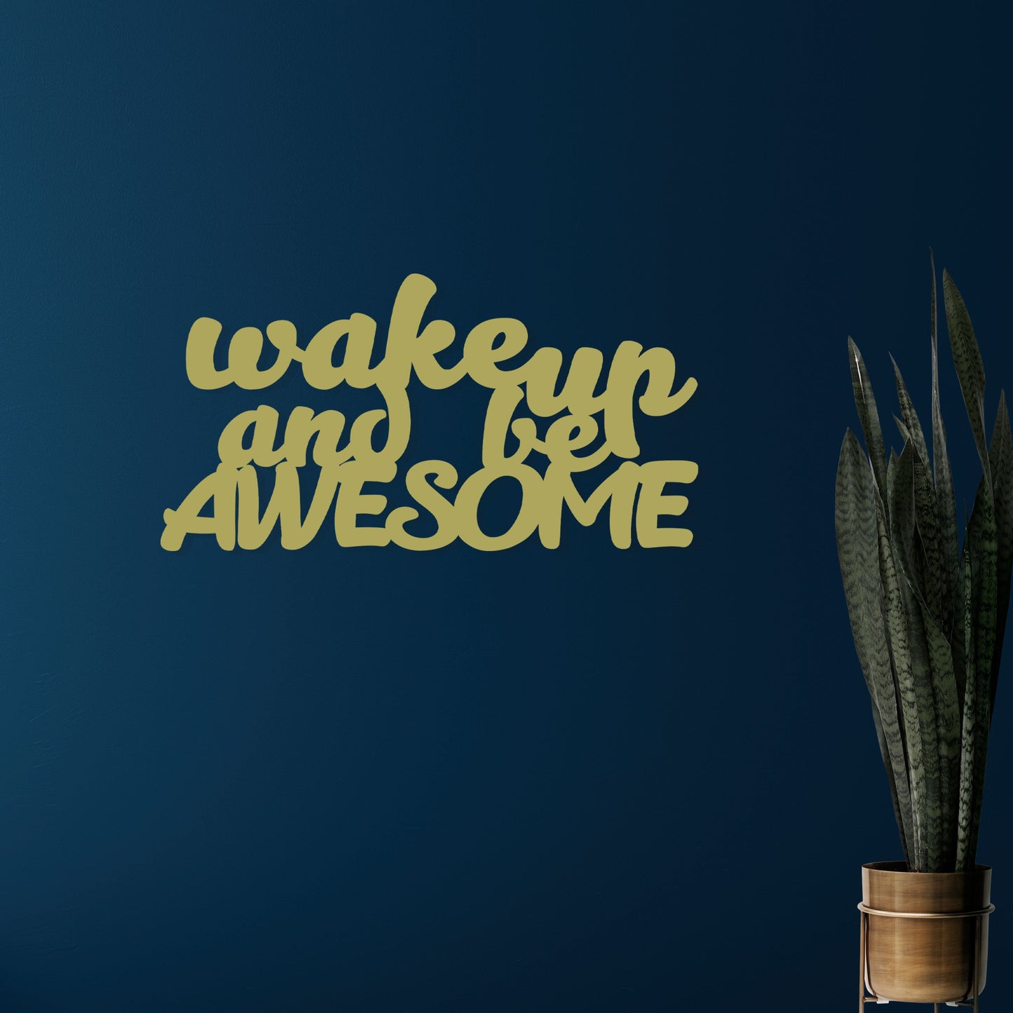 Wake up and be awesome metal wall art, Youth room wall decor, Written Wall Art, Different Wall Writings, Metal Wall Art Gift, Christmas Gift