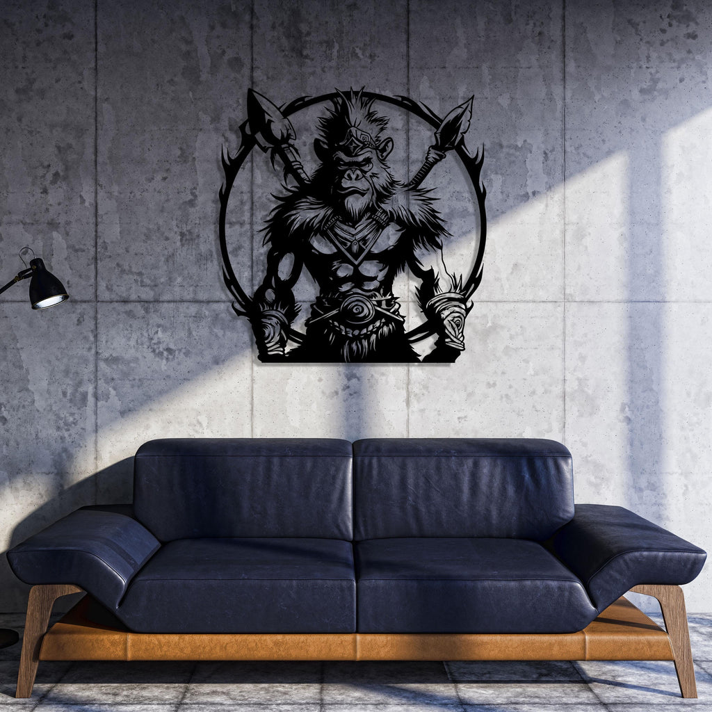 Monkey King Metal Wall Art - Fierce Modern Decor - Iconic Metal Item