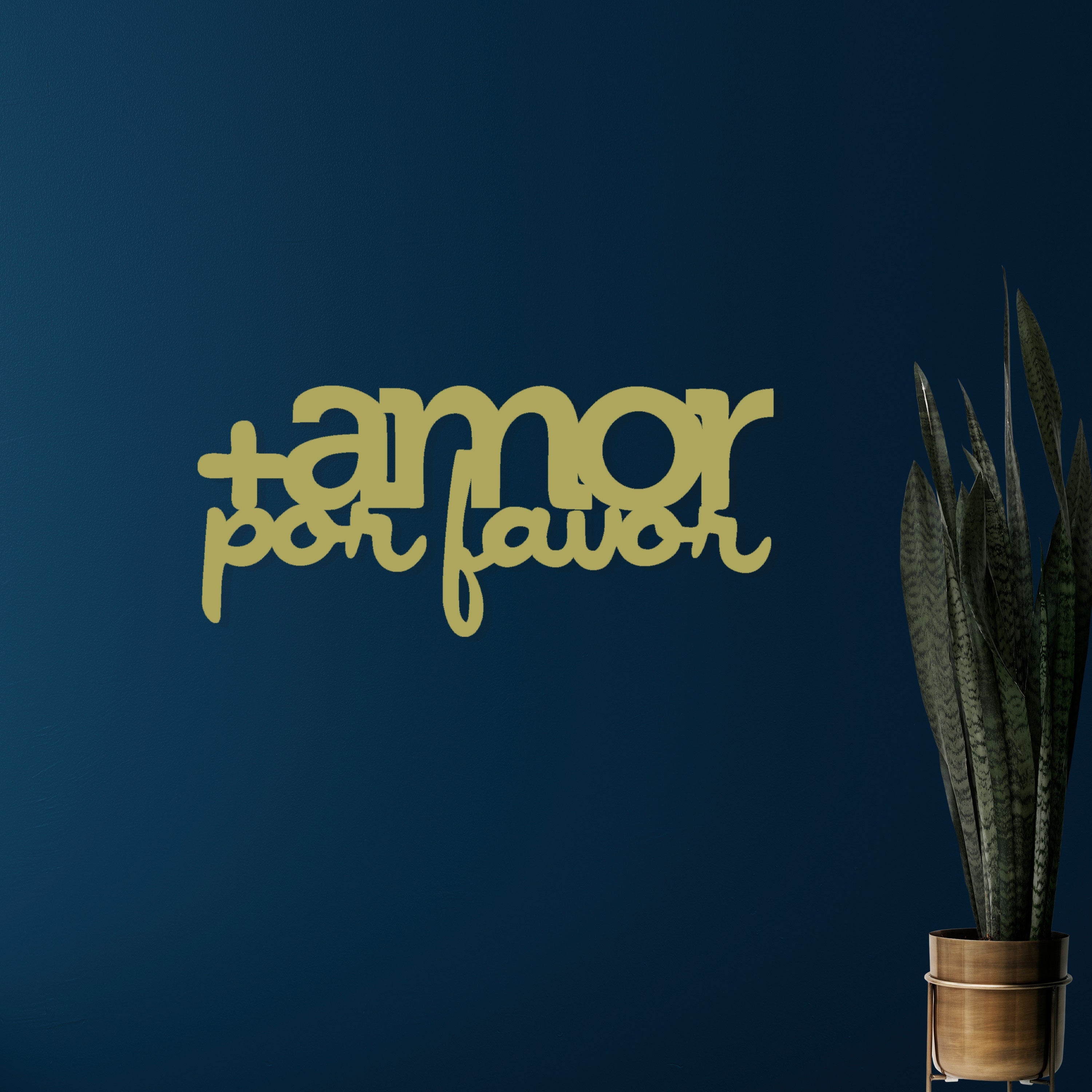 Amor Por Favor Metal Wall Art Gift, Gift for Darling, Lovers Writing Art, Love Metal Wall Decor, Valentine's Day Gift More Amor Por Favor