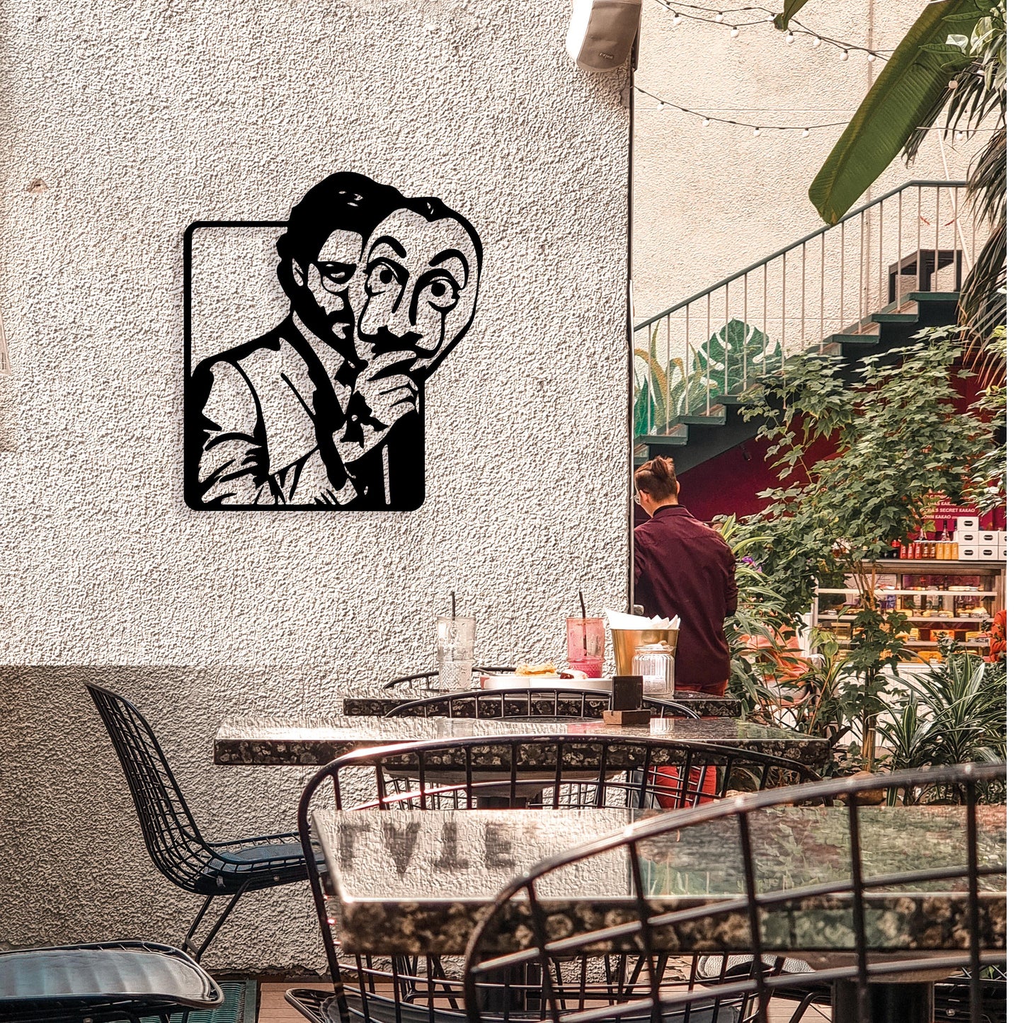 Casa de papel Professor Metal Wall Art, Iconic Metal Wall Decor, Unique Birthday Gift, Casa de Papal Fans Gift, Gift for Her, Christmas Glft