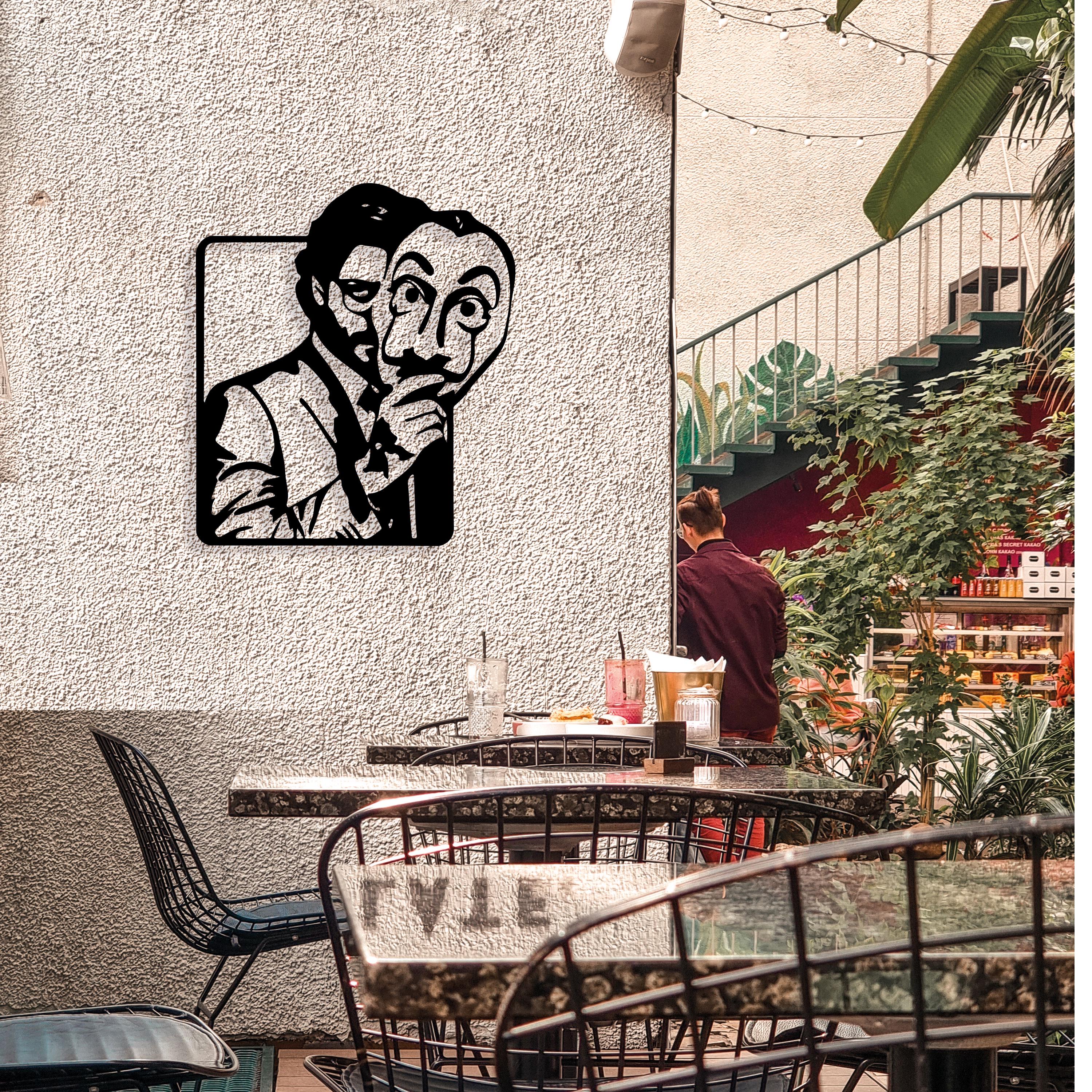 Casa de papel Professor Metal Wall Art, Iconic Metal Wall Decor, Unique Birthday Gift, Casa de Papal Fans Gift, Gift for Her, Christmas Glft