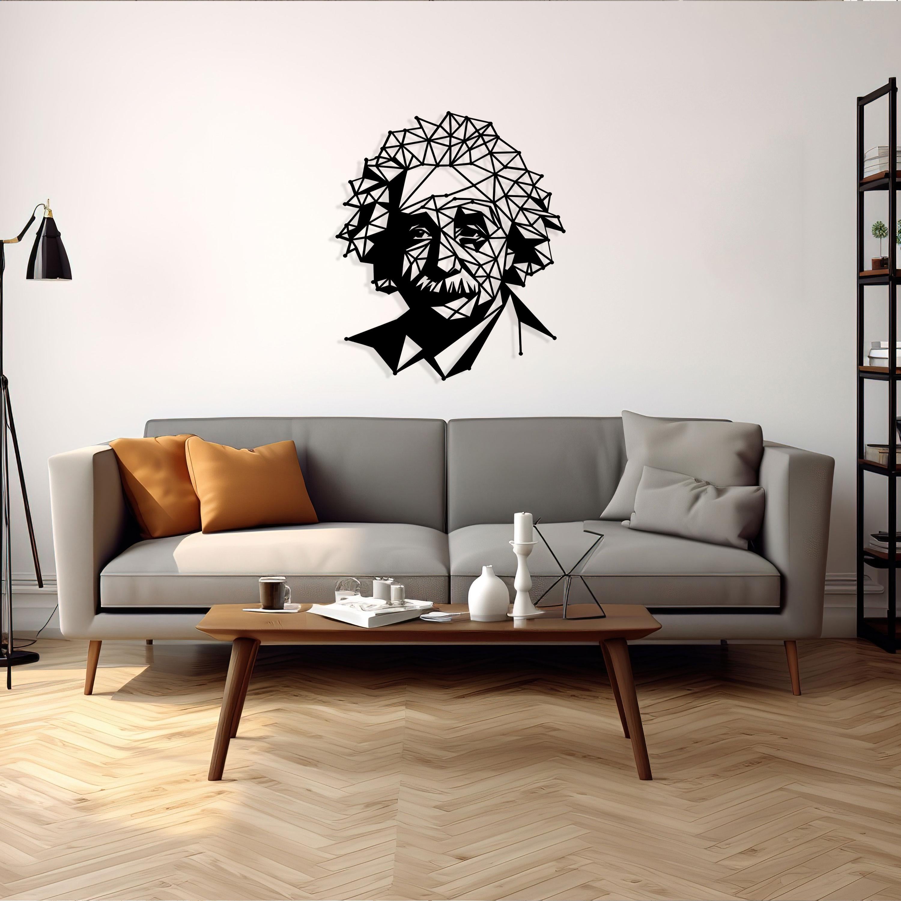 Albert Einstein Metal Wall Art  Metal Wall Art, Iconic Metal Wall Art, Famous Genius Wall Decor, Einstein Lovers Gift, Valentine's Day gift