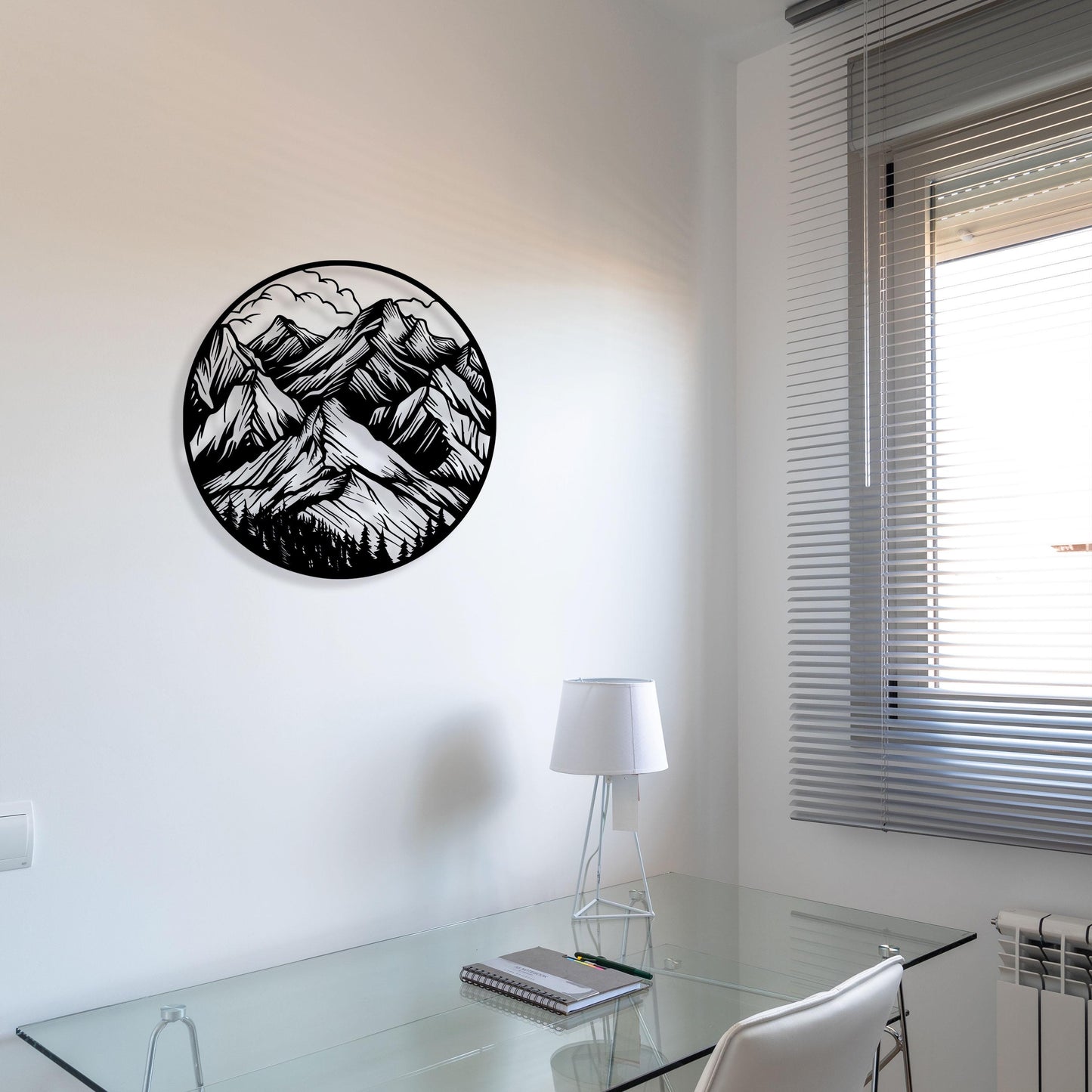 Mountain Metal Wall Art, Unique Birthday Gift, Outdoor Lovers Metal Wall Art,  River Mountain Metal Home Decor, Gift for Her, Christmas Glft