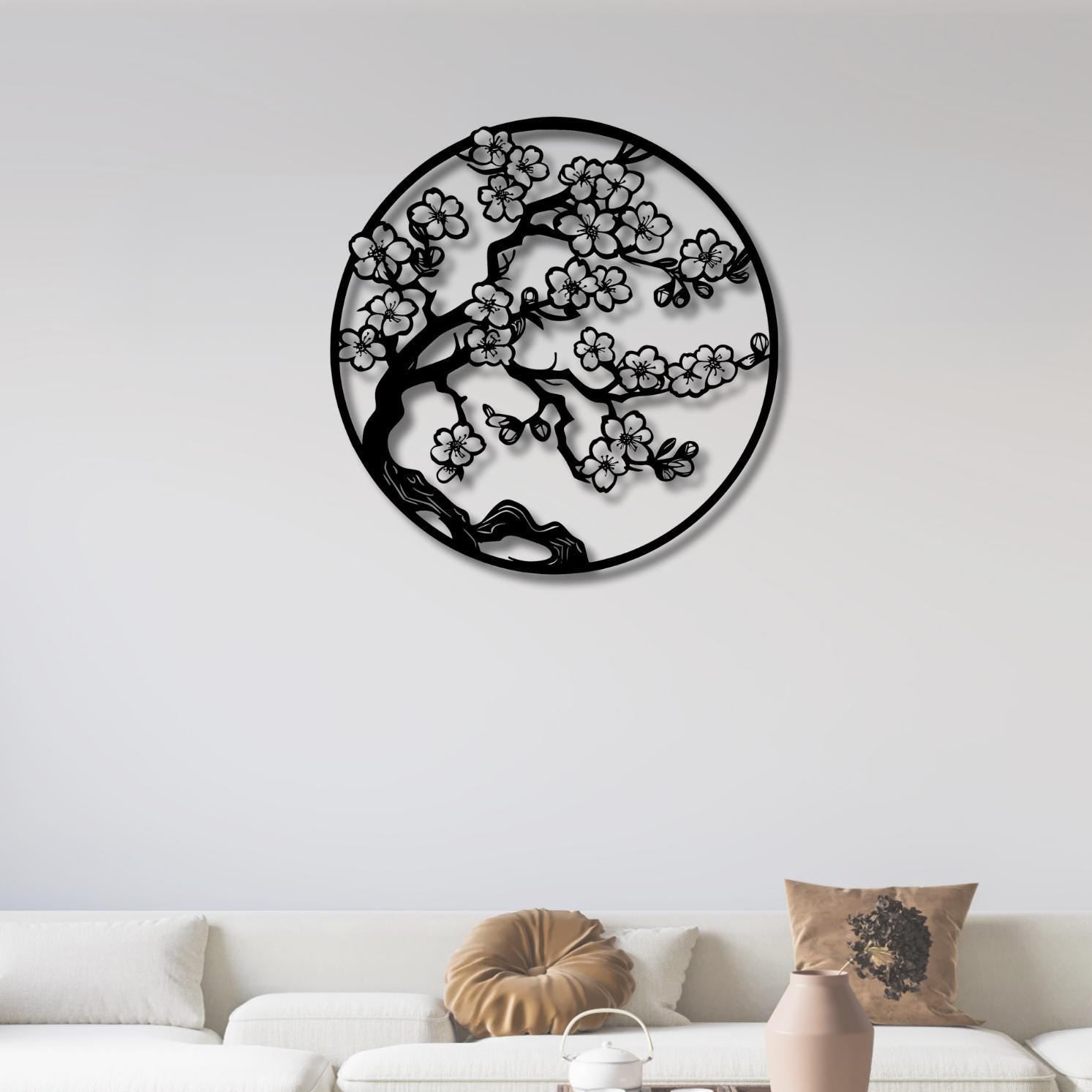 Flowers Bloomsang Metal Wall Art, Home Garden Metal Walll Decor, Unique Birthday Gift, Iconic Metal Decor, Gift for Her, Christmas Glft