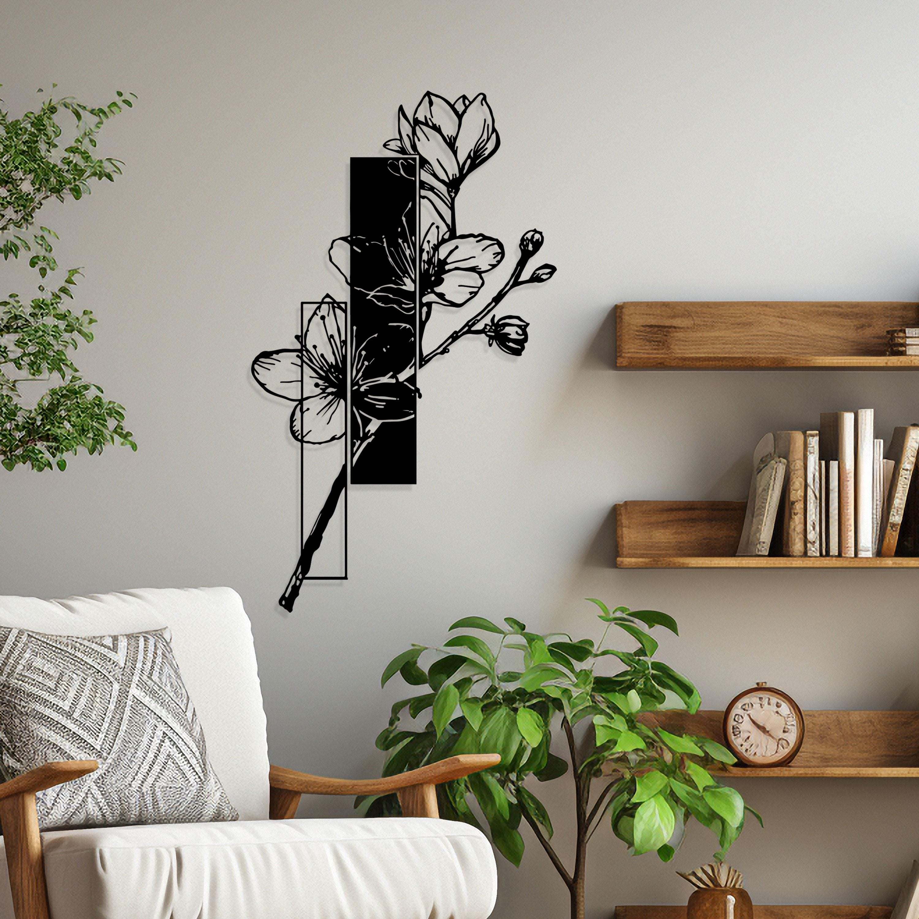 Flowers Cherry Blossom Metal Wall Art, Cherry Blossom Metal Home Wall Decor, Unique Birthday Gift, Livingroom Wall Art, Valentine's Day gift