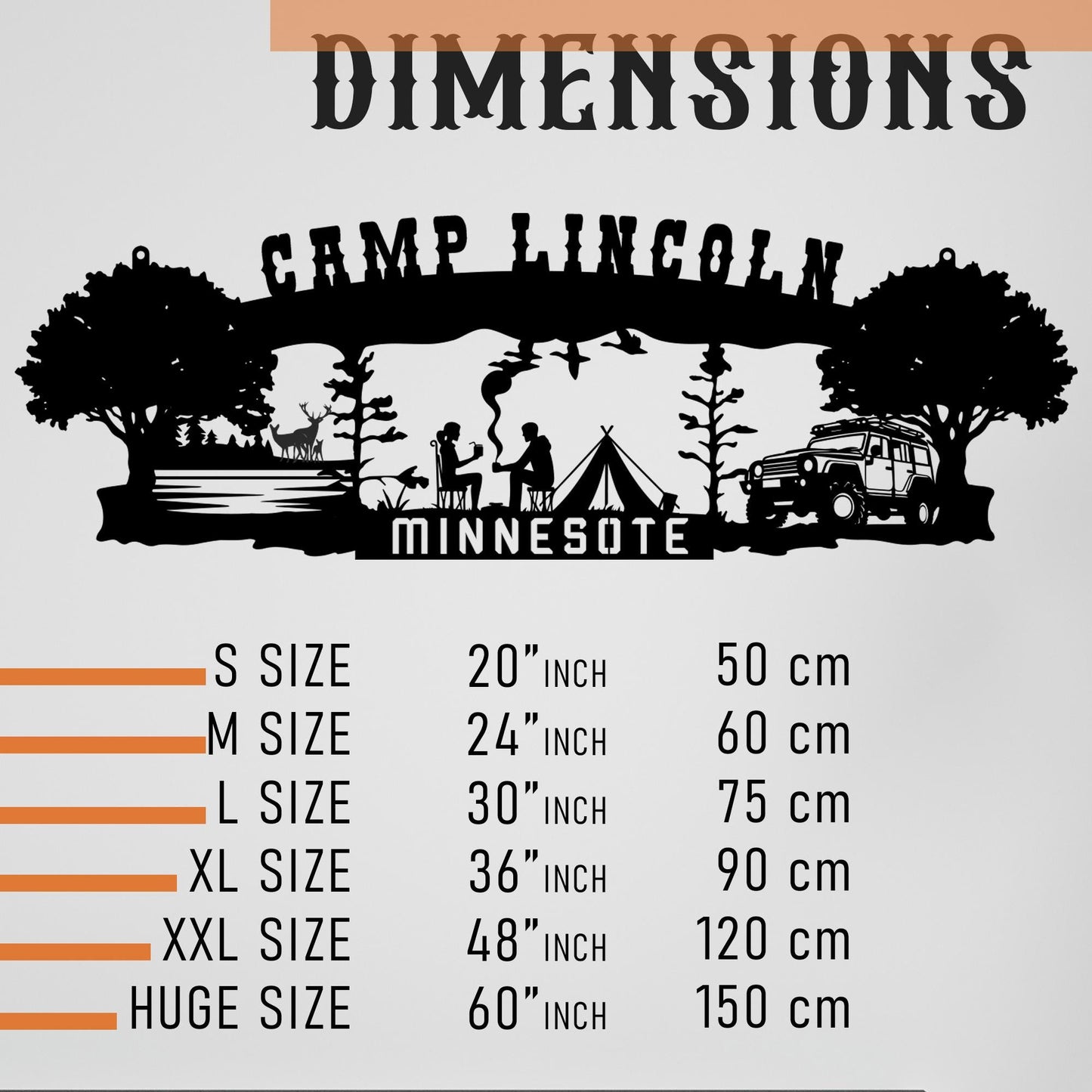 Personalized Metal Camping Name Sign, Custom Metal Name Sign, Off Road Camp Metal Sign, Unique Anniversary Gift, Best Gift, Christmas Gift