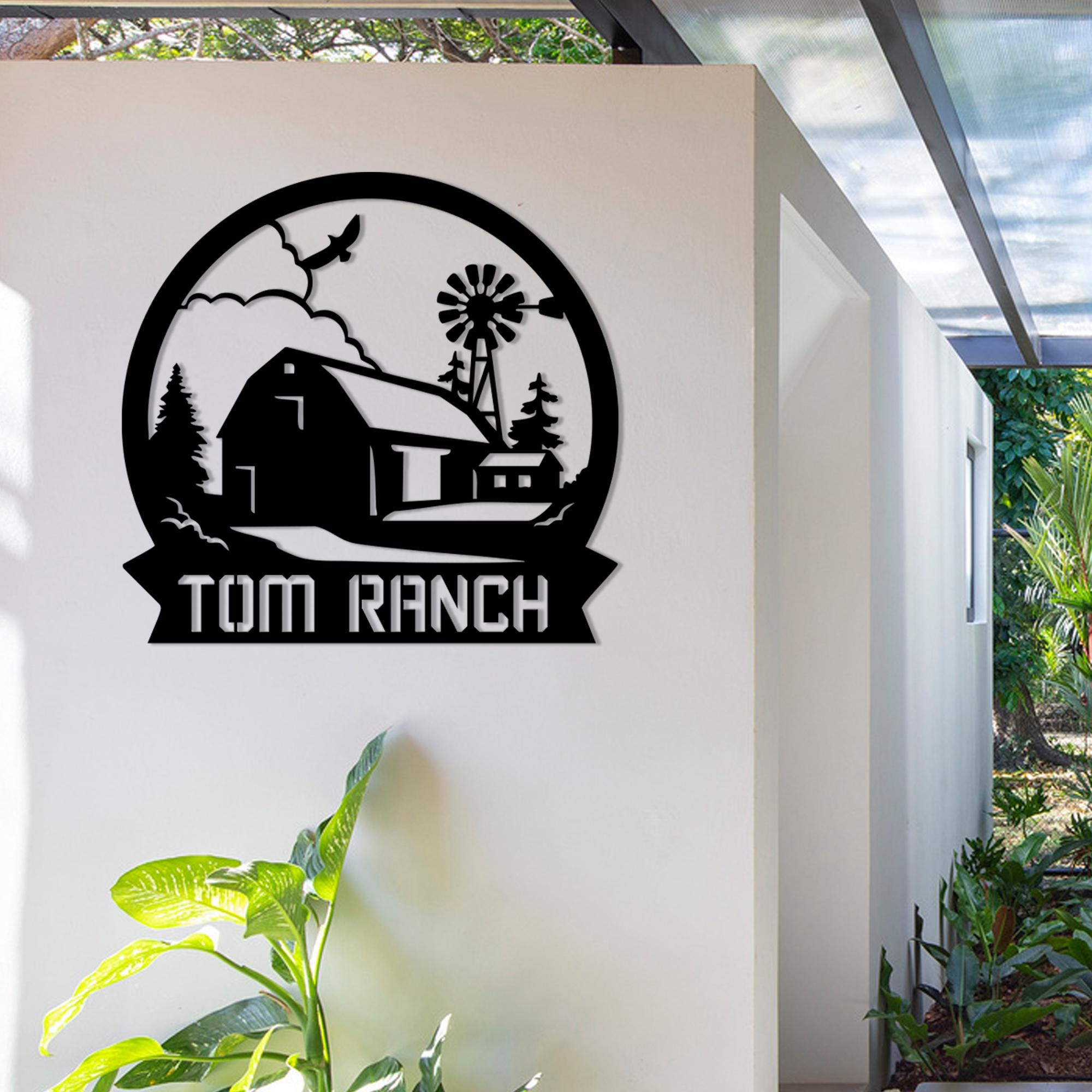 Personalized Metal Villa Name Sign, Custom Metal House Name Sign, Unique Family Gift, Christmas Gift, Family Name Sign, Anniversary Gift