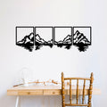 Mountain Lake Metal Wall Art - Modern Landscape Decor Set -  Unique Birthday Gift