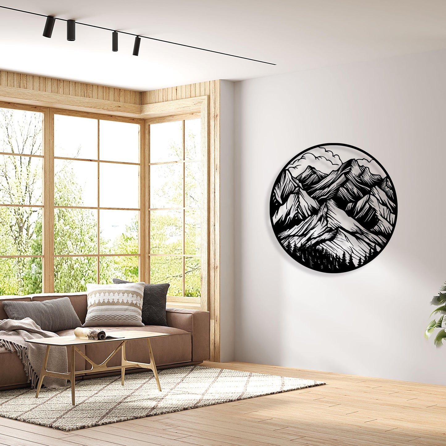 Mountain Metal Wall Art, Unique Birthday Gift, Outdoor Lovers Metal Wall Art,  River Mountain Metal Home Decor, Gift for Her, Christmas Glft