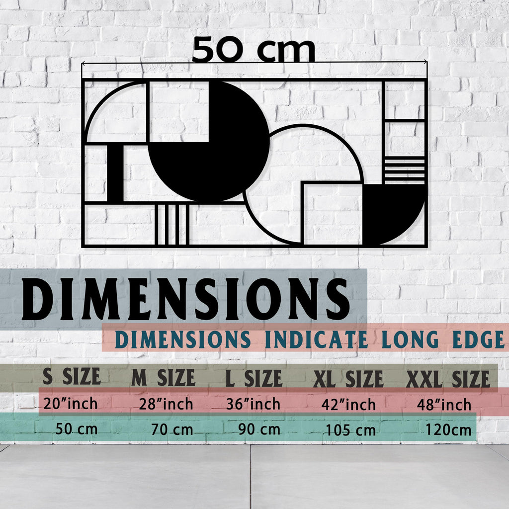 Geometric Metal Wall Art, Modern Metal Wall Decor, Christmas Gift, Unique Birthday Gift, Minimalist Metal Home Decor, Office Metal Wall Art