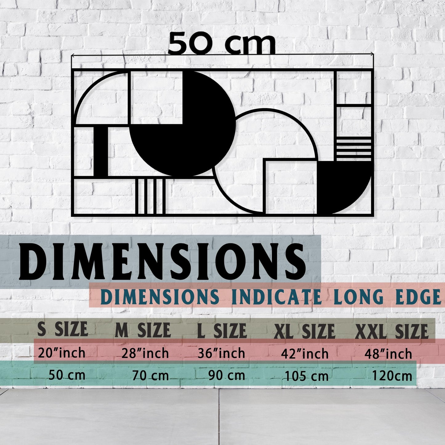 Geometric Metal Wall Art, Modern Metal Wall Decor, Christmas Gift, Unique Birthday Gift, Minimalist Metal Home Decor, Office Metal Wall Art