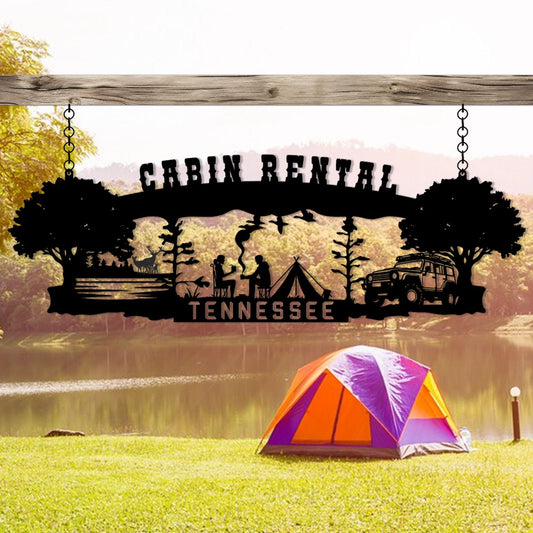 Personalized Metal Camping Name Sign, Custom Metal Name Sign, Off Road Camp Metal Sign, Unique Anniversary Gift, Best Gift, Christmas Gift