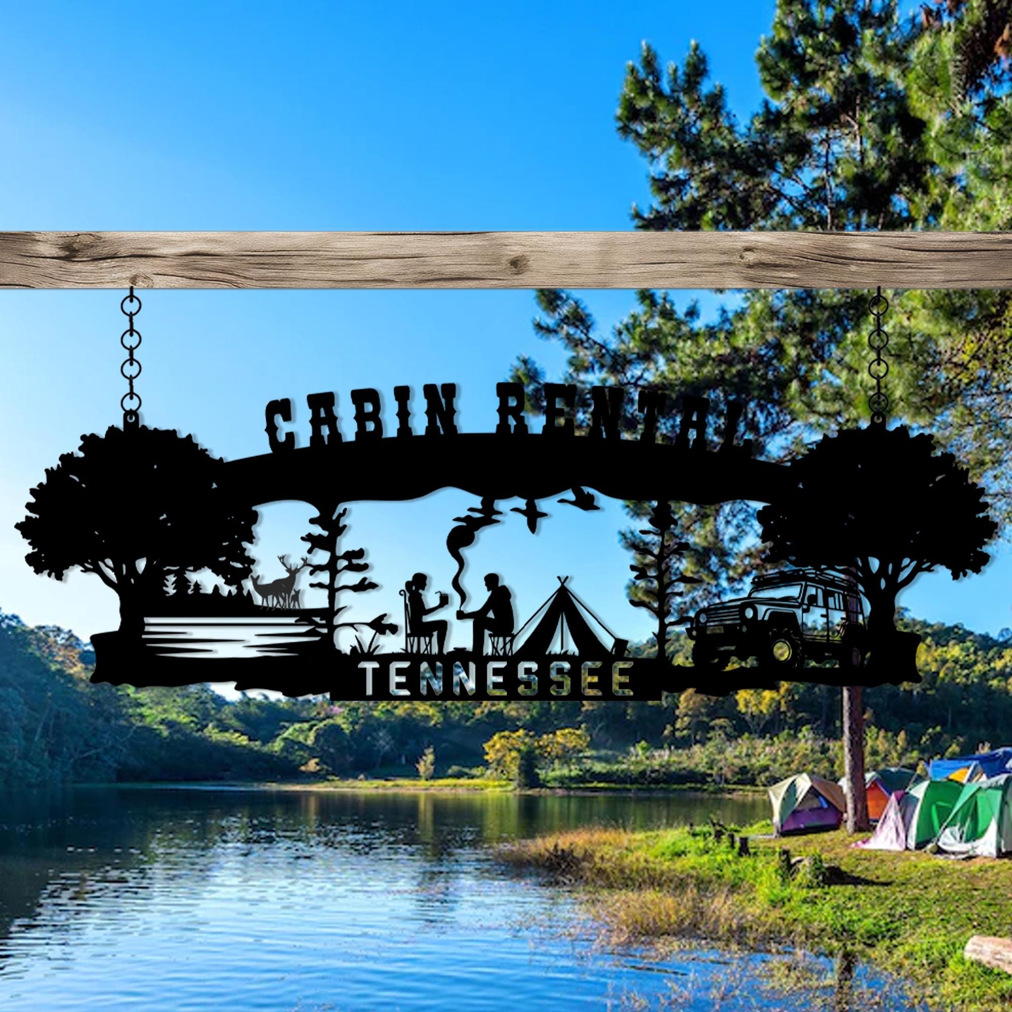 Personalized Metal Camping Name Sign, Custom Metal Name Sign, Off Road Camp Metal Sign, Unique Anniversary Gift, Best Gift, Christmas Gift