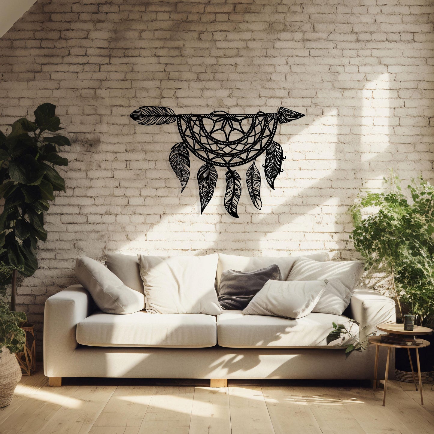 Arrow Dreamcatcher Metal Wall Art, Unique Birthday Gift, Unique Boho Metal Decor, Headboard Wall Art, Gift for Her, Arrow Metal Home Decor