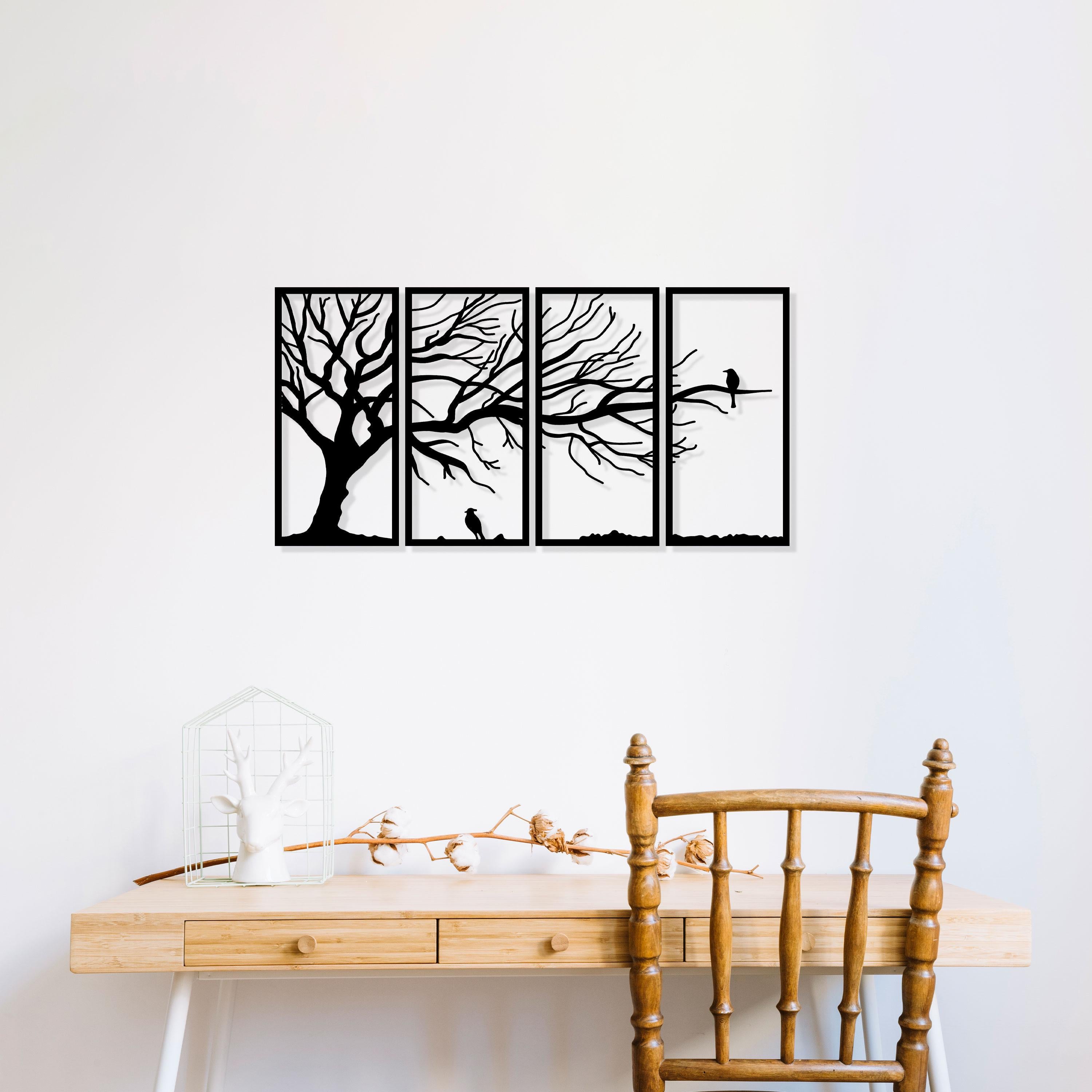 Tree of Life Metal Wall Art - Modern Living Room Decor - Tree Branch Lovers Gift
