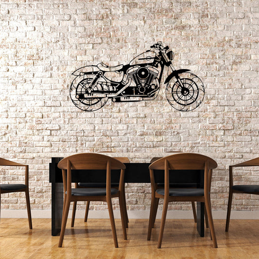 Harley Motor Metal Wall Art, Motor Lovers Birthday Gift, Motor Bar Metal Wall Decor, Garage Entry Metal Sign, Gift for Son, Iconic Wall Art