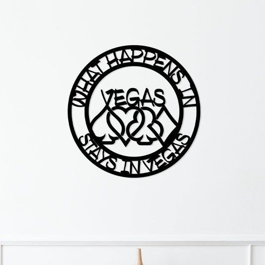 Vegas Metal Wall Art, What Happens in Vegas Stays in Vegas Metal Wall Decor, Casino Wall Decor, Game Room For Gift, Las Vegas Decoration