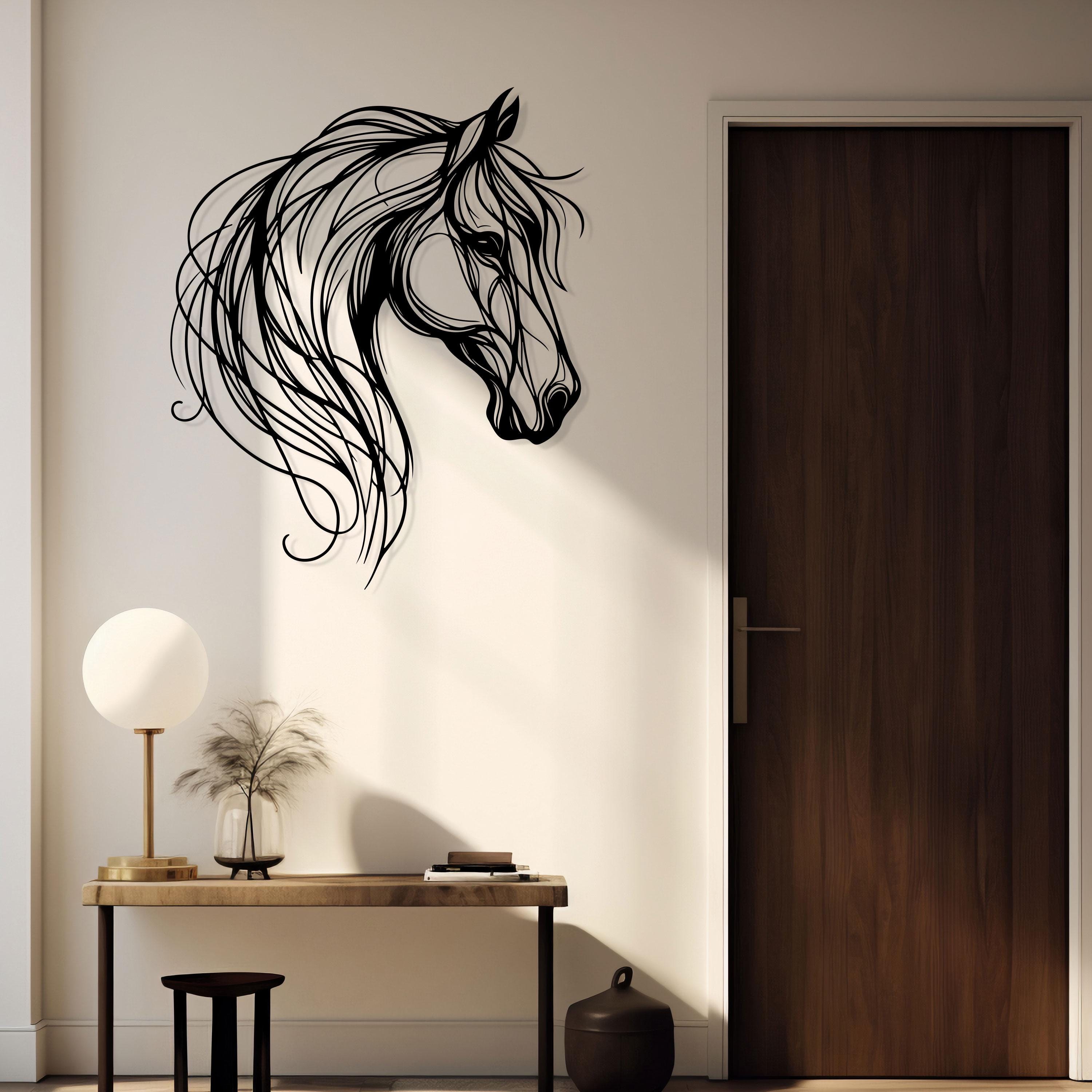 Horse Metal Line Art - Modern Home Decor - Horse Lovers Gift