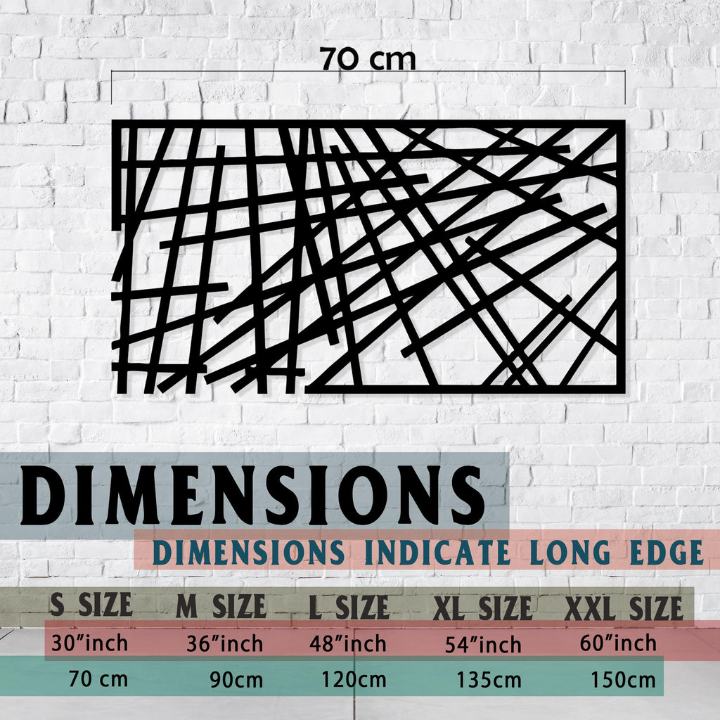 Abstract Metal Wall Art - Modern Geometric Wall Decor - Unique Birthday Gift