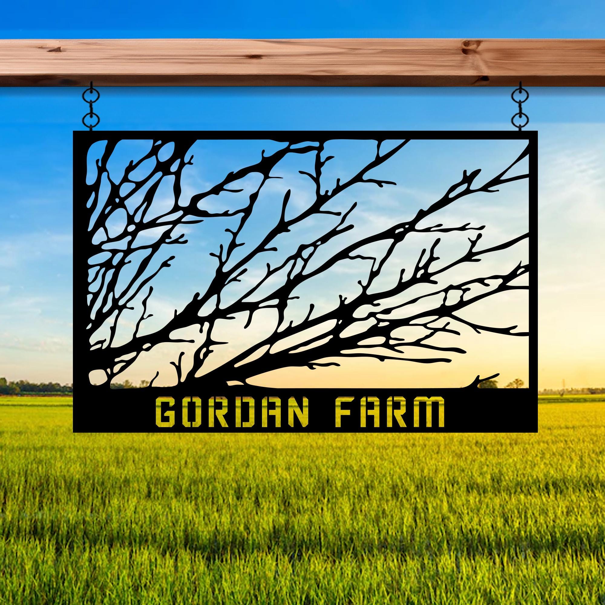 Personalized Garden Entry Metal Sign, Custom Home Garden Metal Name Decor, Unique Anniversay Gift, Gift for Family, Porch Metal Wall Art