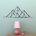 Modern Mountain Metal Line Art - Minimalist Metal Home Wall Decor - Unique Birthday Gift