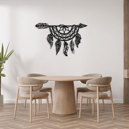 Arrow Dreamcatcher Metal Wall Art - Boho Home Decor - Unique Birthday Gift