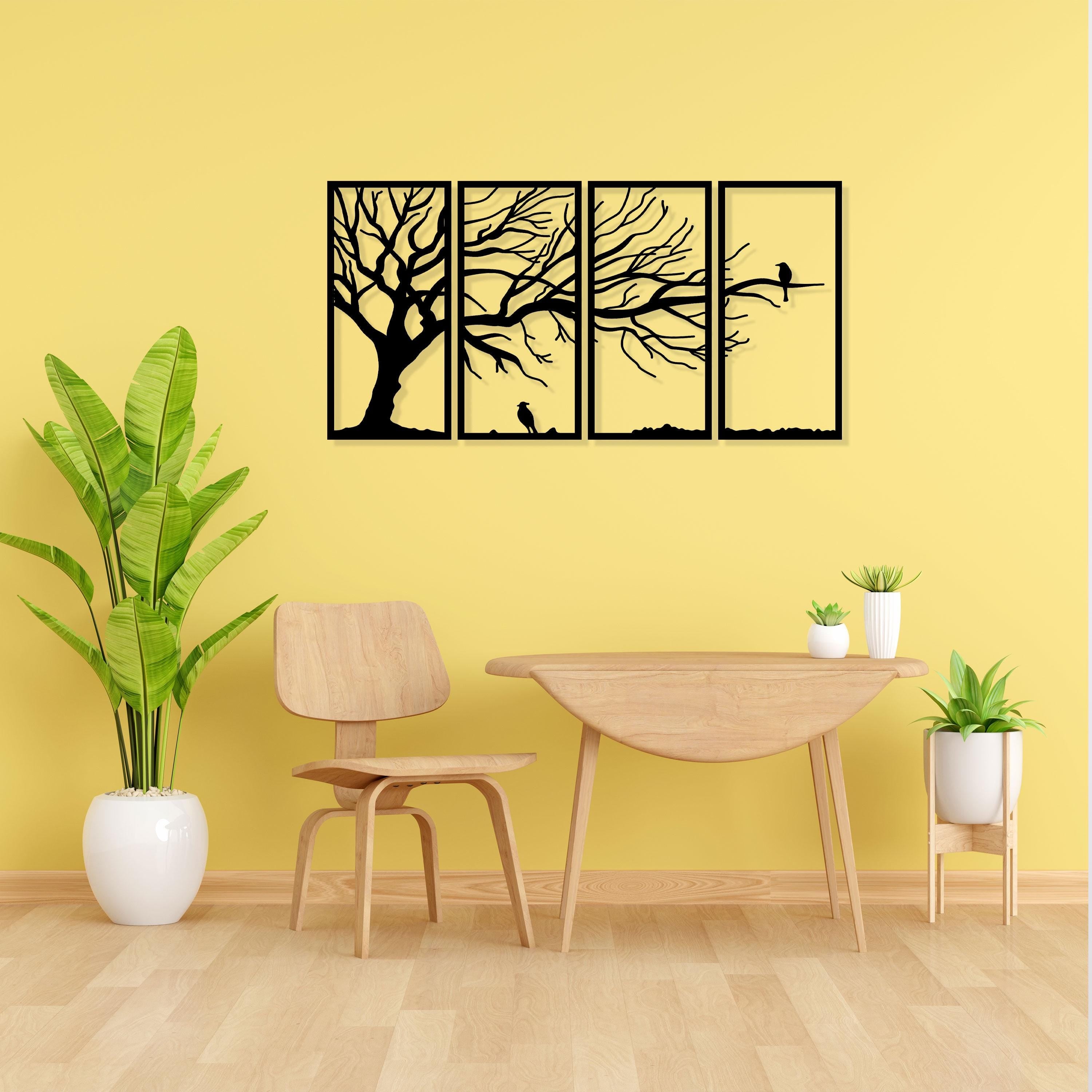 Tree of Life Metal Wall Art - Modern Living Room Decor - Tree Branch Lovers Gift
