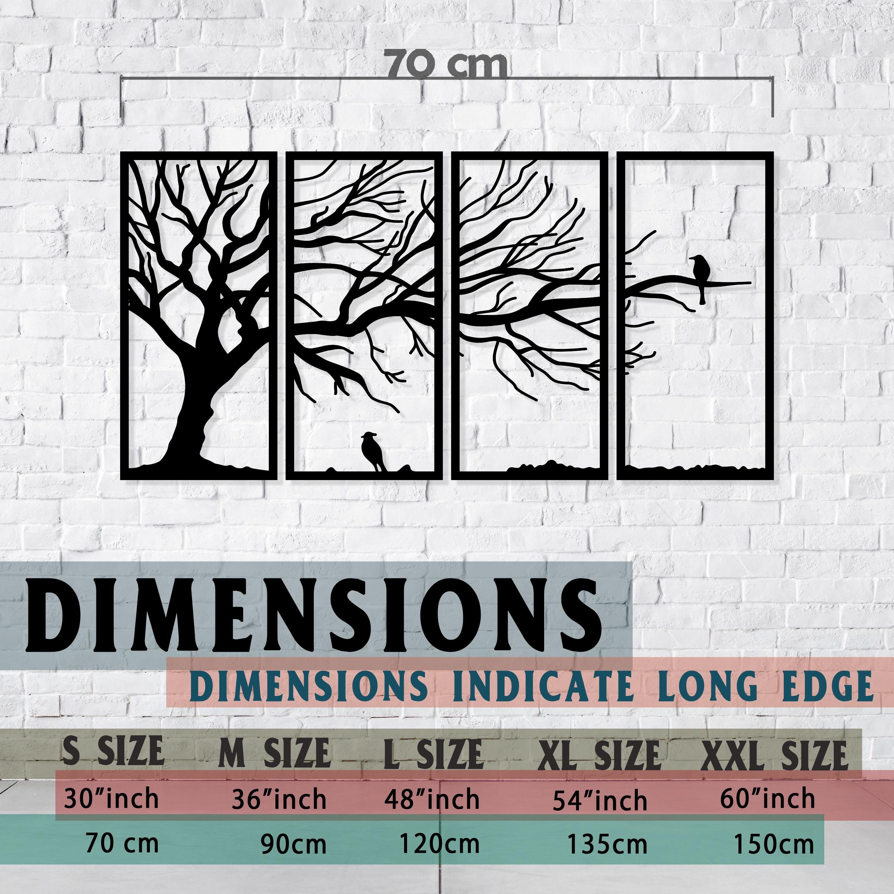 Tree of Life Metal Wall Art - Modern Living Room Decor - Tree Branch Lovers Gift